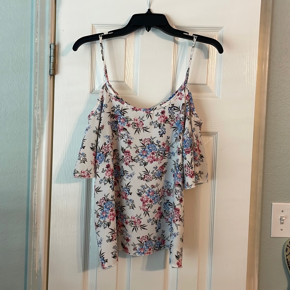 Cold Shoulder Short sleeve Floral top